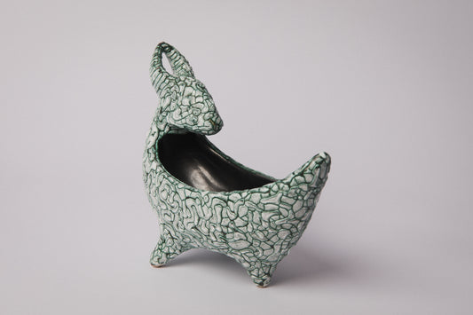 Géza Gorka teal ram - Iparművészeti Vállalat Edition _ 1266