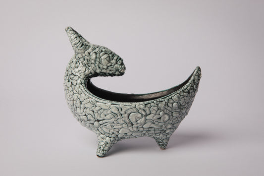 Géza Gorka teal ram - Iparművészeti Vállalat Edition _ 1267