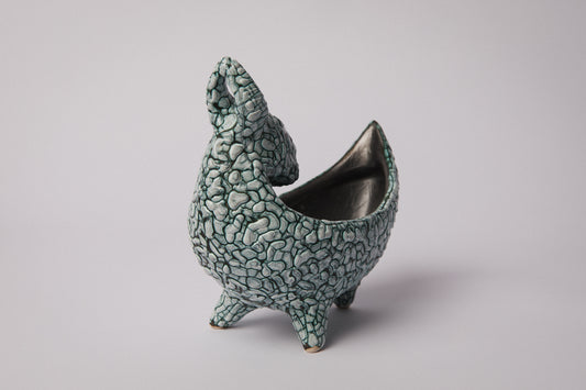 Géza Gorka teal ram - Iparművészeti Vállalat Edition _ 1268