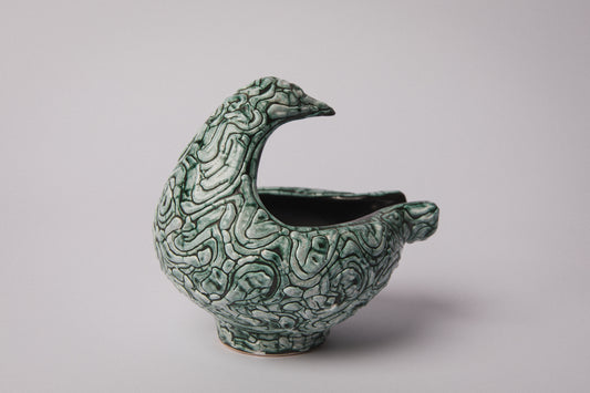 Géza Gorka teal dove - Iparművészeti Vállalat Edition _ 1274