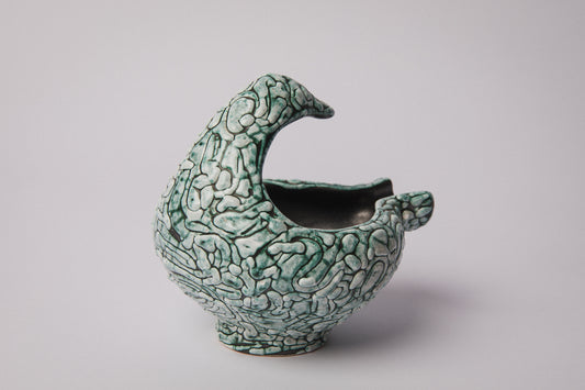 Géza Gorka teal dove - Iparművészeti Vállalat Edition _ 1276