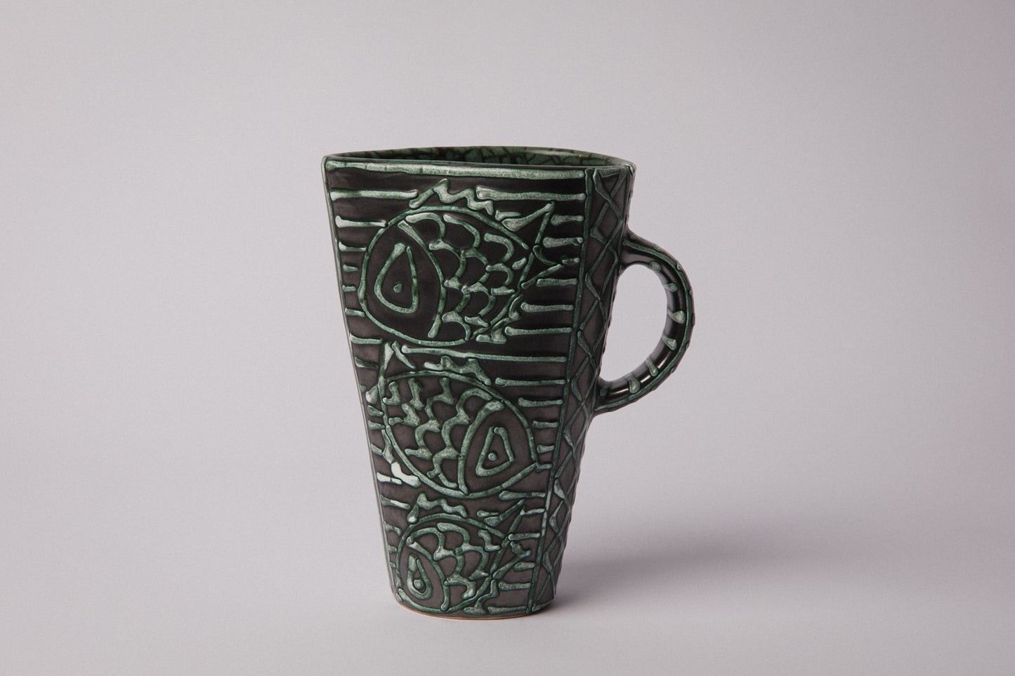 Géza Gorka Fish motif JUG - Iparművészeti Vállalat Edition _ 1325