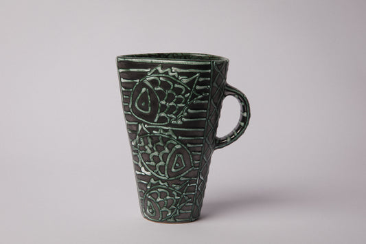 Géza Gorka Fish motif JUG - Iparművészeti Vállalat Edition _ 1325