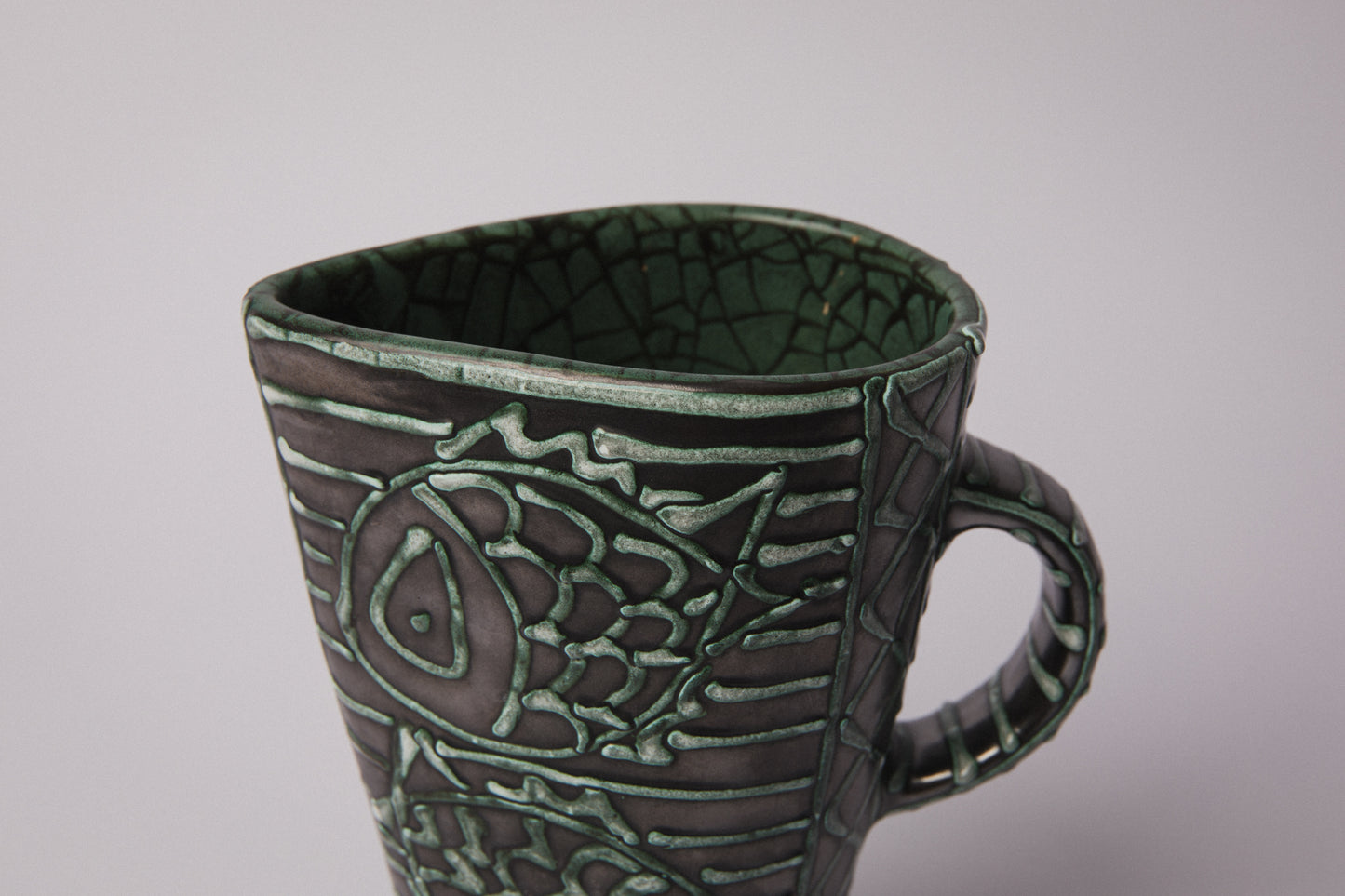 Géza Gorka Fish motif JUG - Iparművészeti Vállalat Edition _ 1325