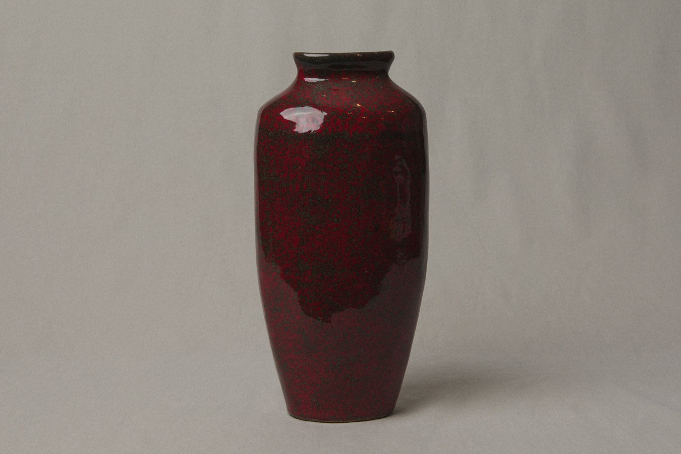 Tall burnt red VASE by Pesthidegkút Ceramics Factory _ 986