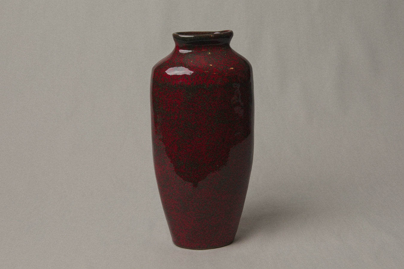 Tall burnt red VASE by Pesthidegkút Ceramics Factory _ 986