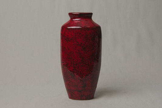 Tall burnt red VASE by Pesthidegkút Ceramics Factory _ 987