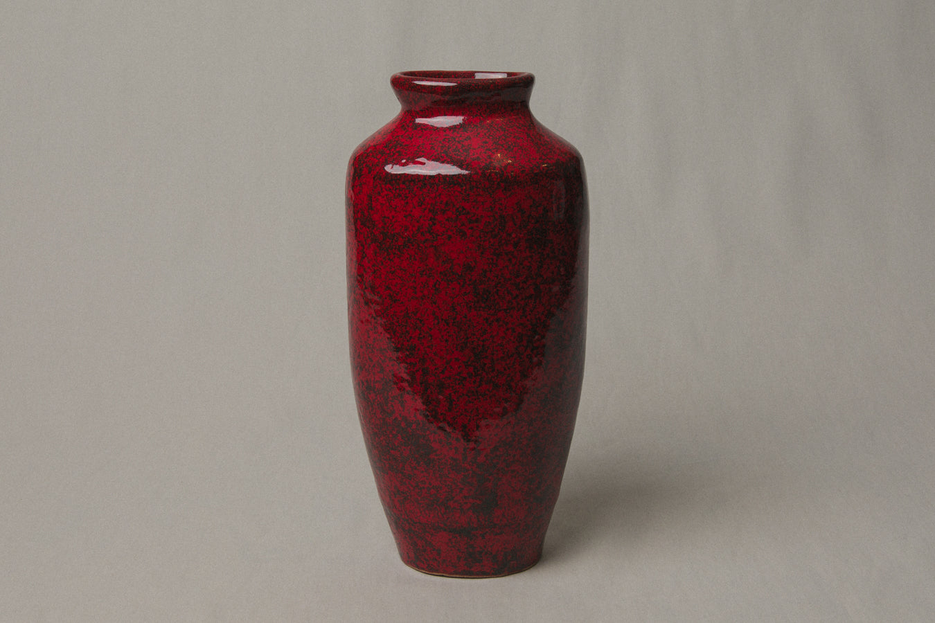 Tall burnt red VASE by Pesthidegkút Ceramics Factory _ 987