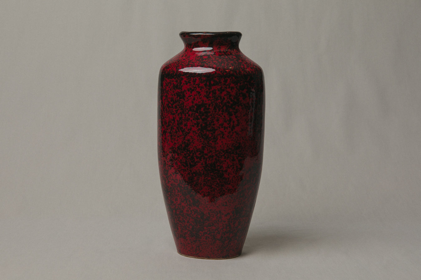 Tall burnt red VASE by Pesthidegkút Ceramics Factory _ 988