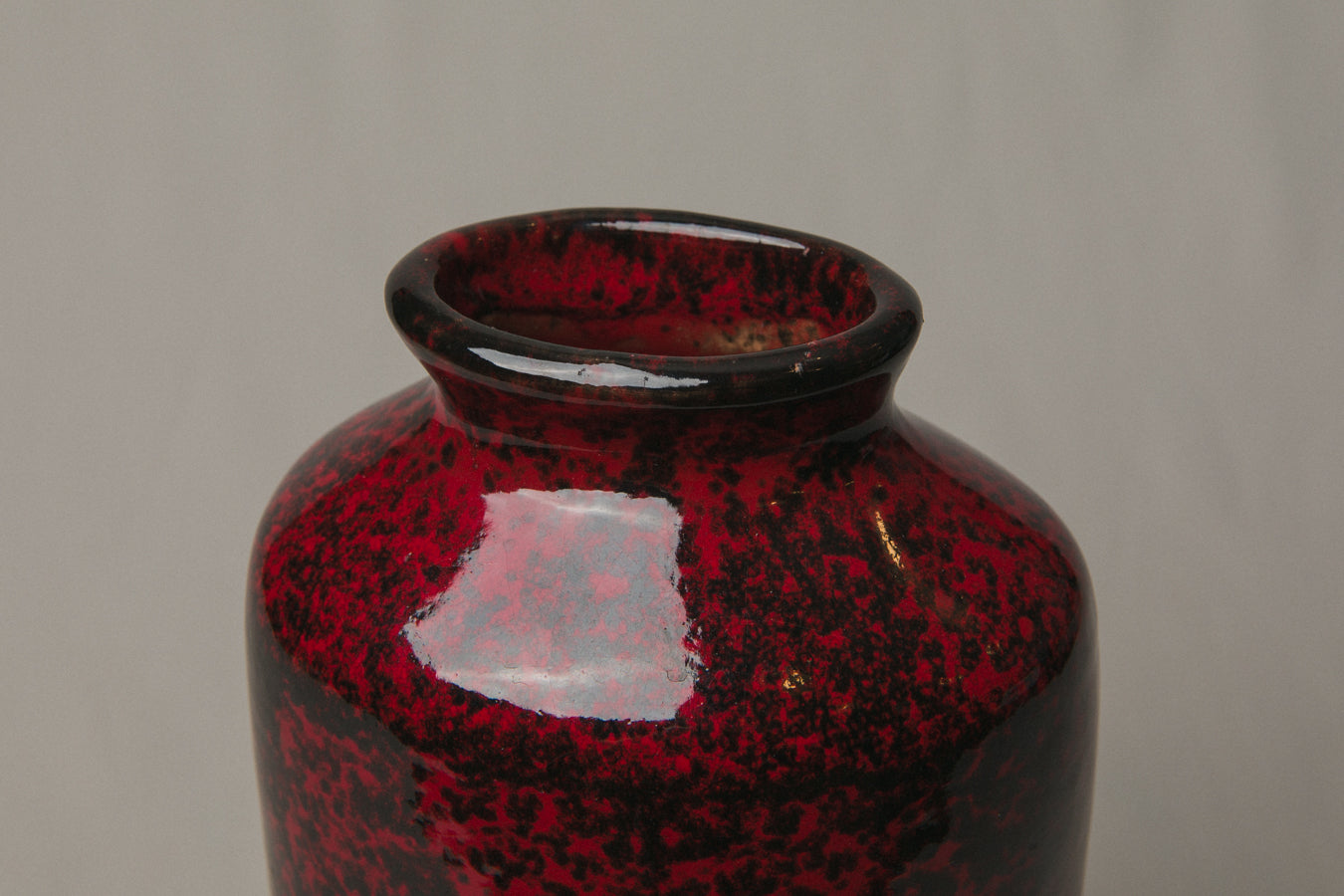 Tall burnt red VASE by Pesthidegkút Ceramics Factory _ 988