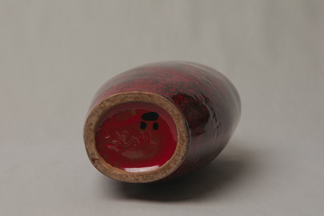 Tall burnt red VASE by Pesthidegkút Ceramics Factory _ 988