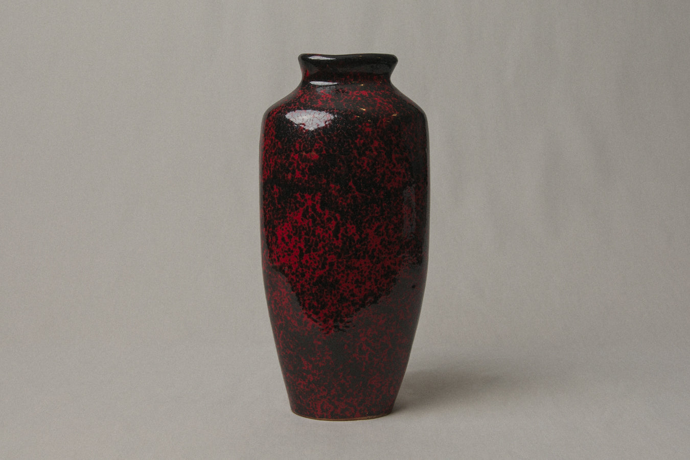 Tall burnt red VASE by Pesthidegkút Ceramics Factory _ 989