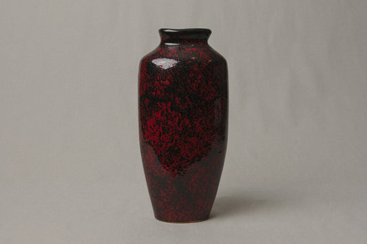 Tall burnt red VASE by Pesthidegkút Ceramics Factory _ 989