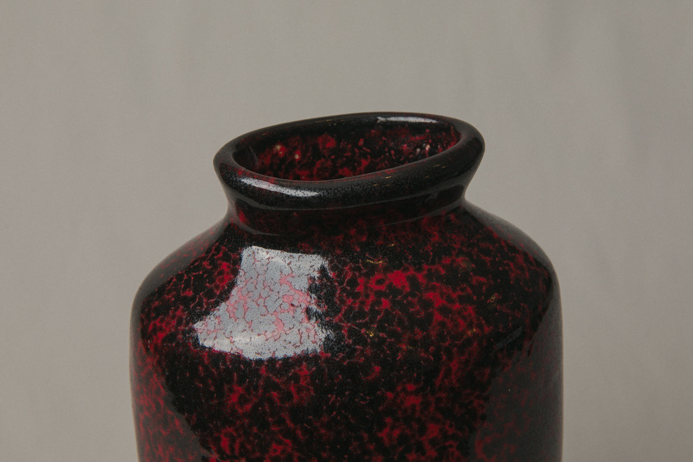 Tall burnt red VASE by Pesthidegkút Ceramics Factory _ 989
