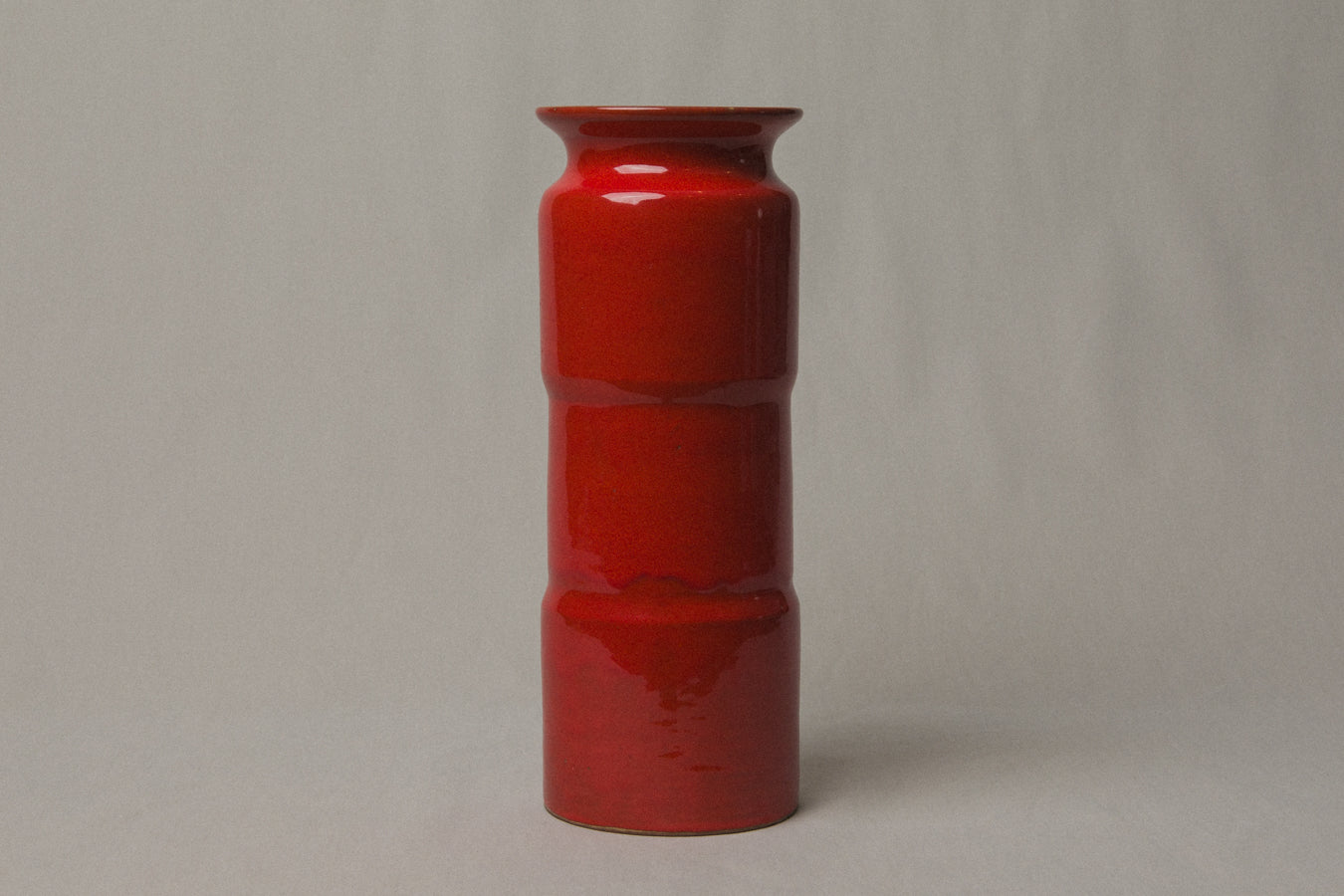 Red VASE with Glaze Runs by Éva Bod _ 1007
