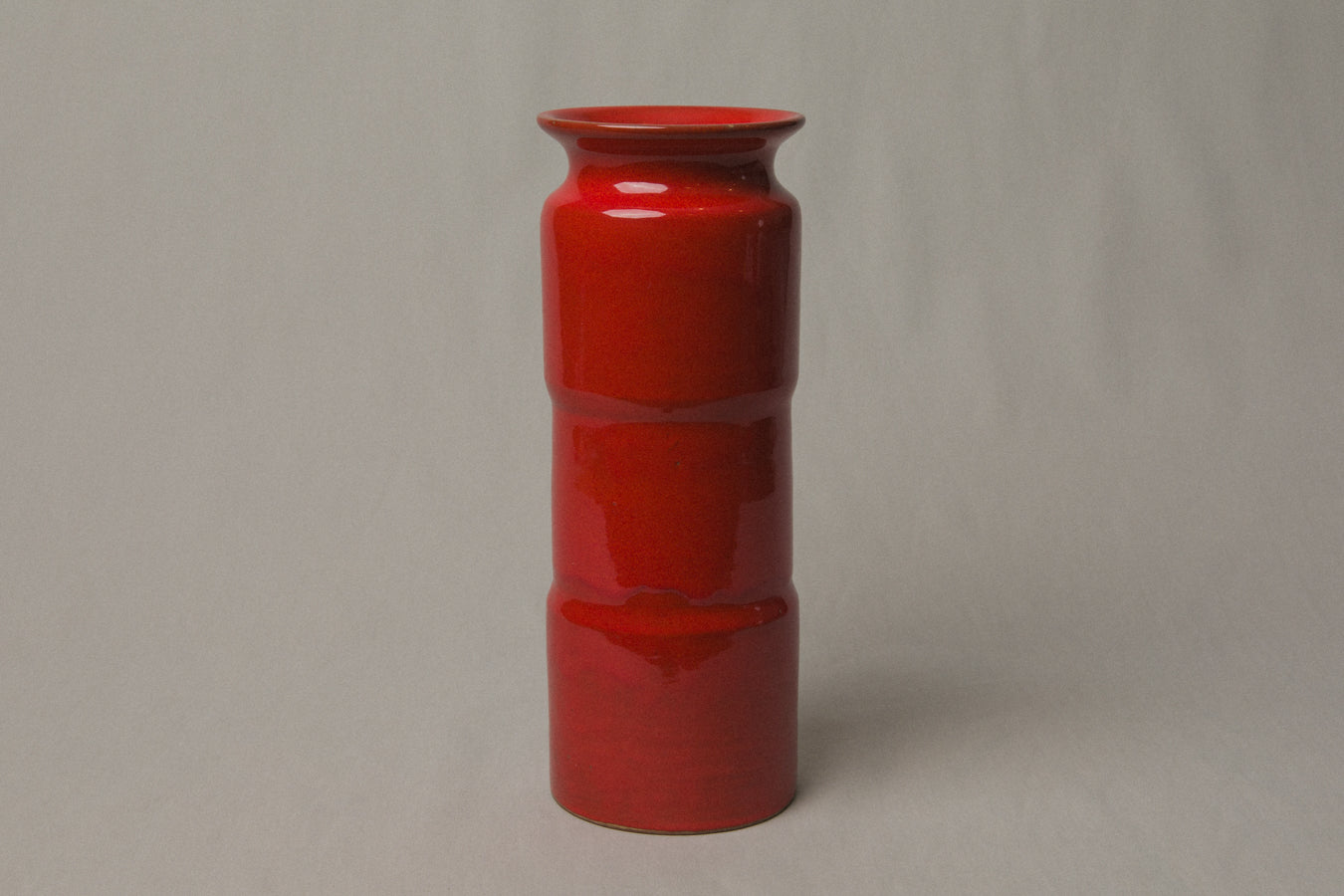 Red VASE with Glaze Runs by Éva Bod _ 1007