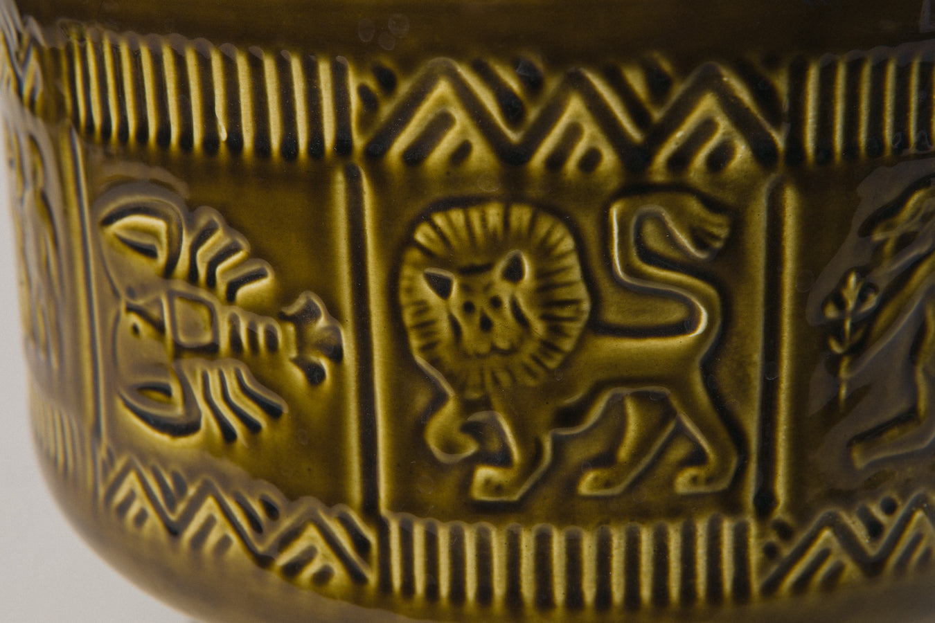 Dark green Zodiac FLOOR VASE _ 1020