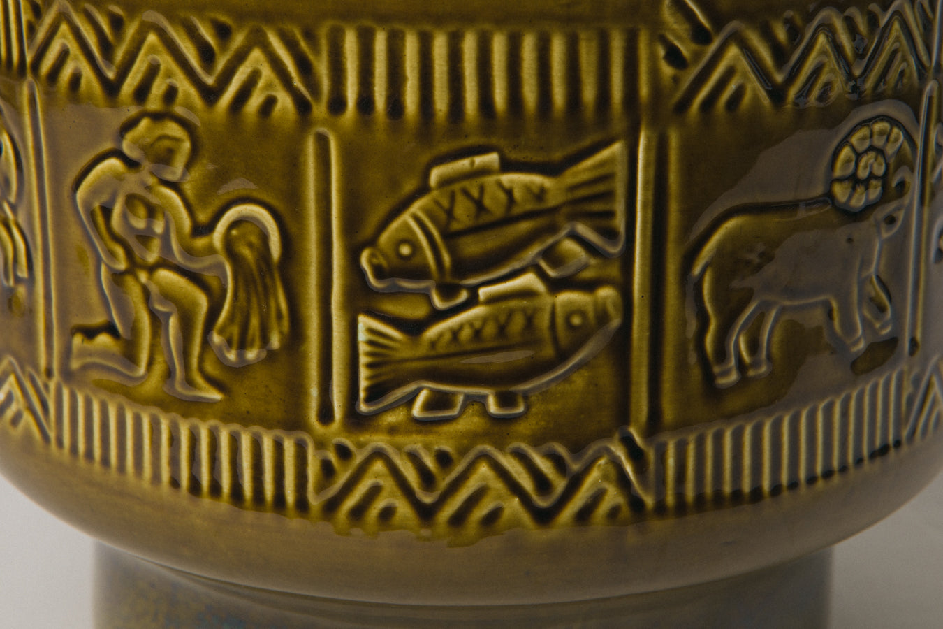 Dark green Zodiac FLOOR VASE _ 1022