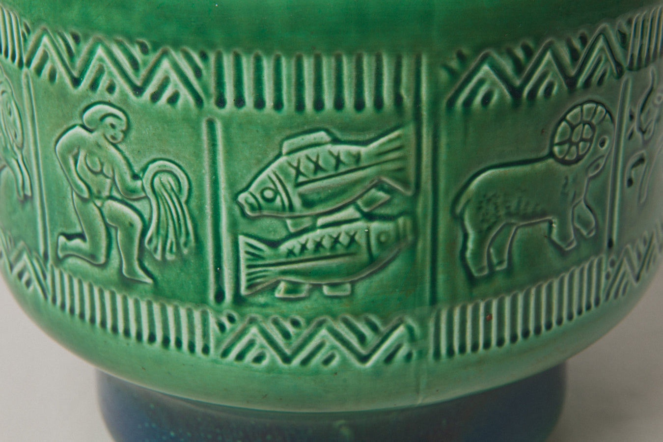 Teal Zodiac FLOOR VASE _ 1023