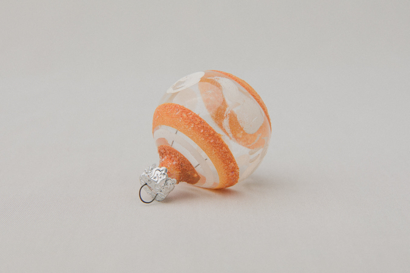 Striped vintage GLASS ORNAMENT _ 1064
