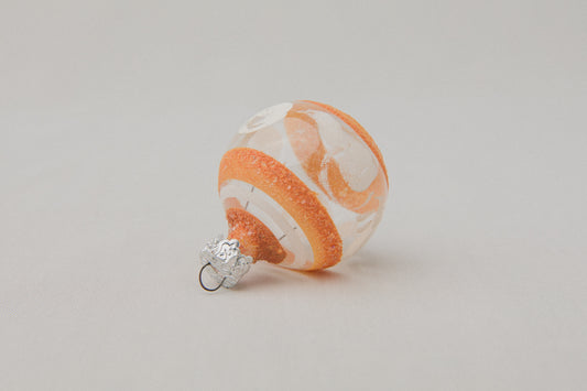 Striped vintage GLASS ORNAMENT _ 1064
