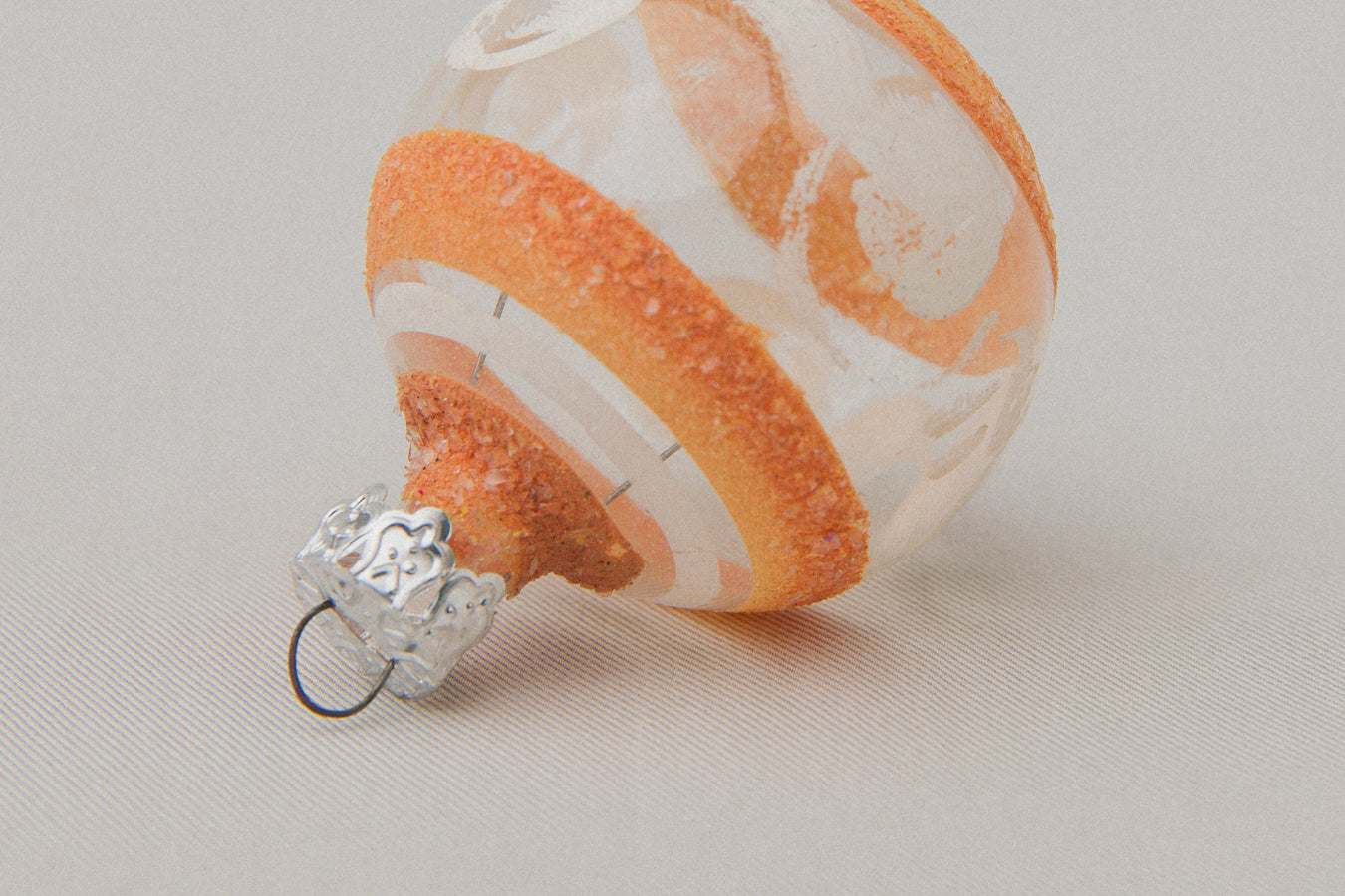 Striped vintage GLASS ORNAMENT _ 1064