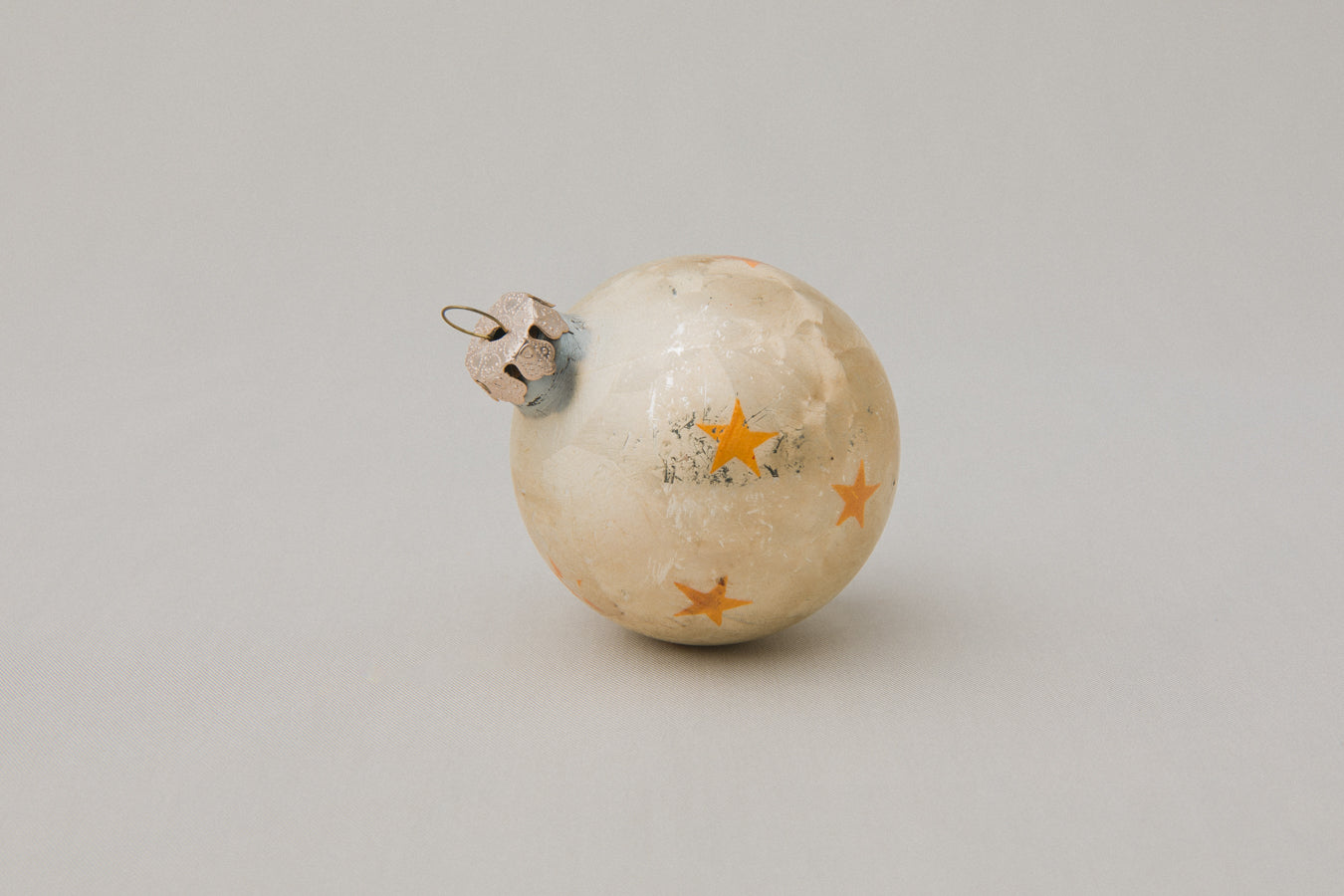 Vintage GLASS ORNAMENT with star motif _ 1071