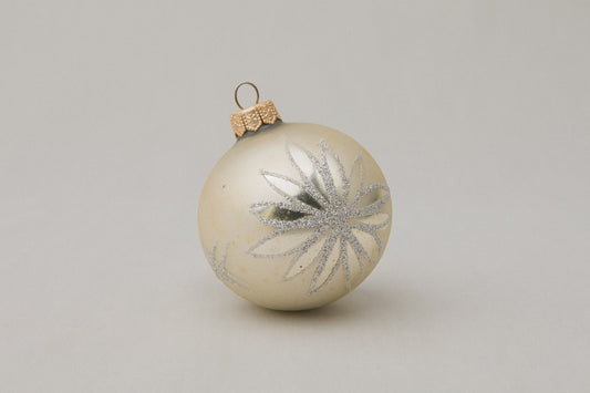 Vintage GLASS ORNAMENT with crystal motif _ 1079