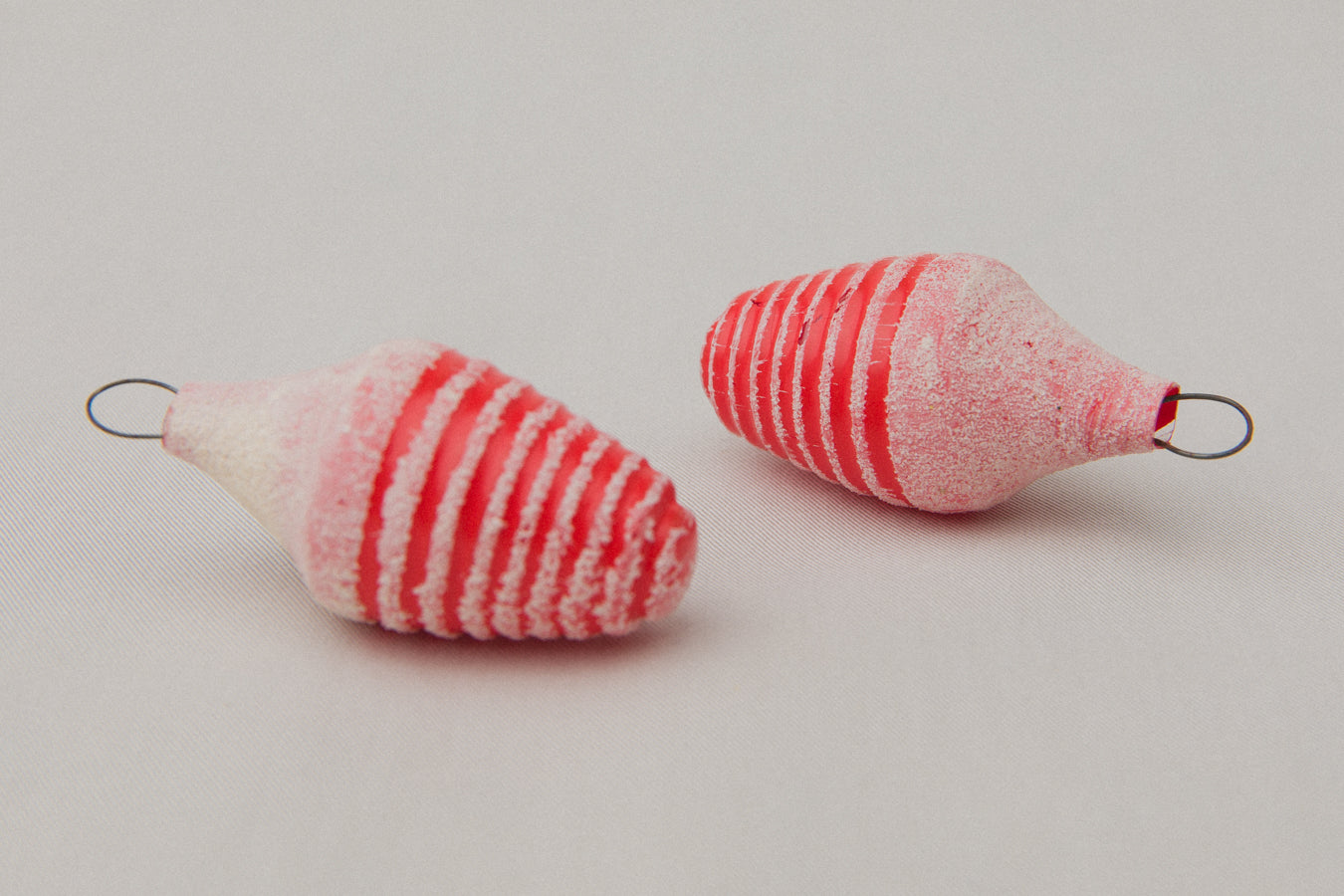 Vintage geometric candy-shaped GLASS ORNAMENTS _ 1100