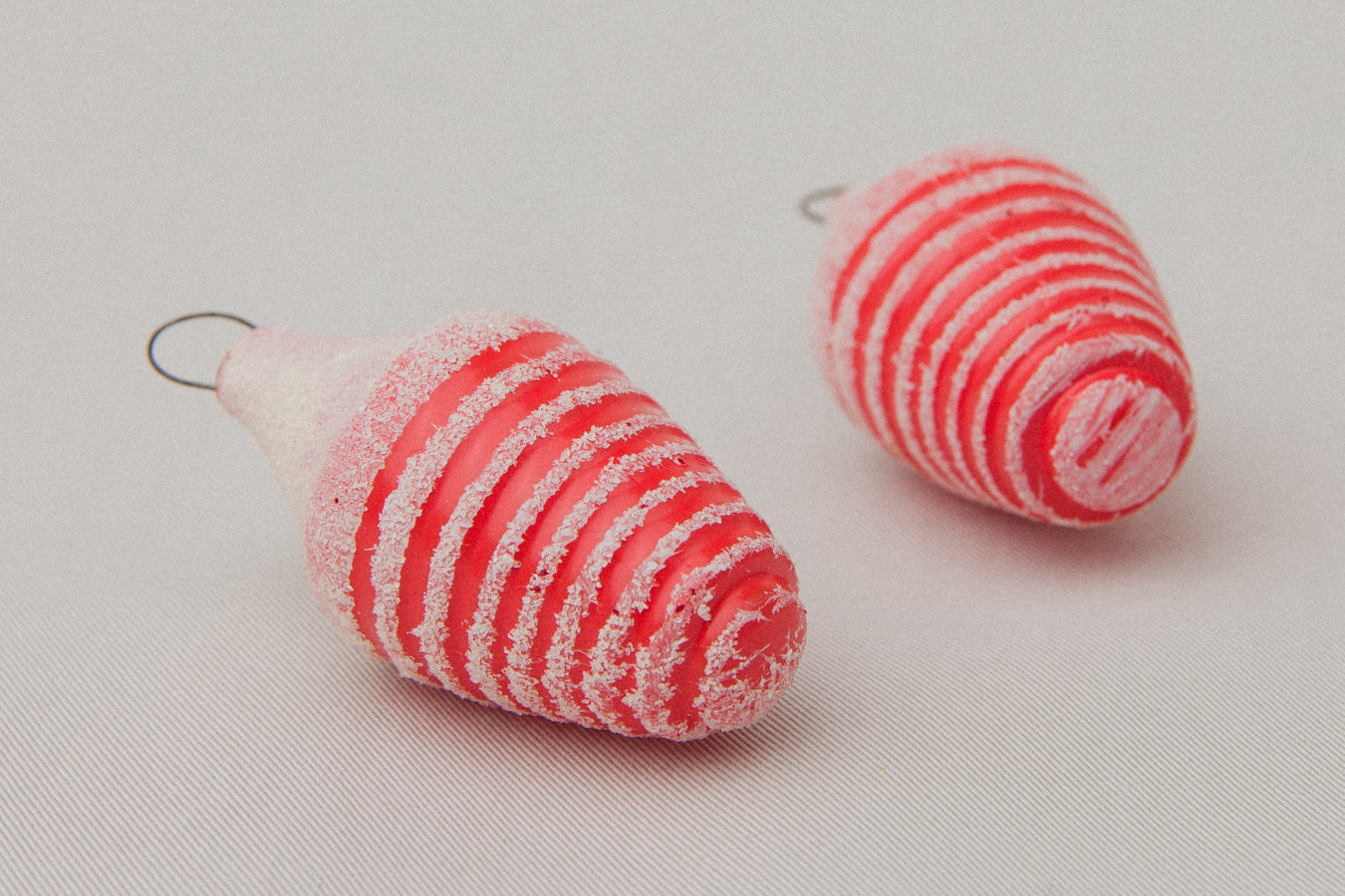 Vintage geometric candy-shaped GLASS ORNAMENTS _ 1100