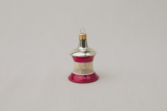 Vintage bell-shaped GLASS ORNAMENT _ 1104