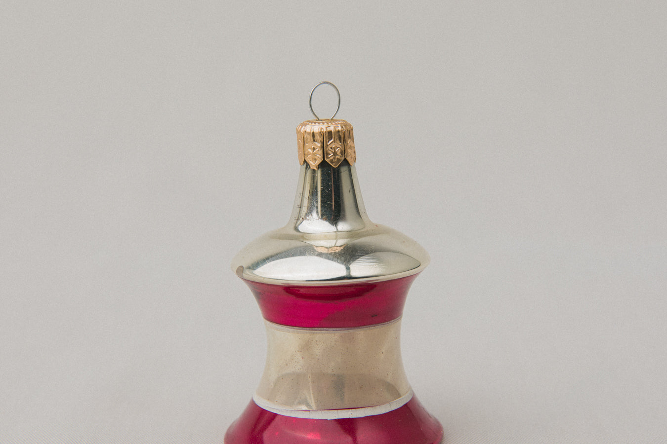 Vintage bell-shaped GLASS ORNAMENT _ 1104