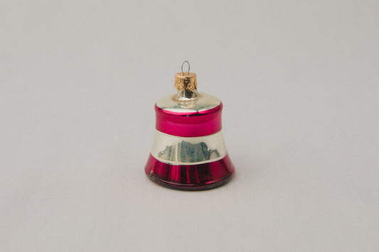 Vintage bell-shaped GLASS ORNAMENT _ 1107