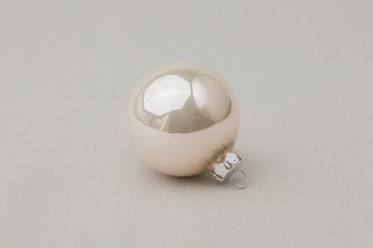 White glass ball ORNAMENT _ 1118