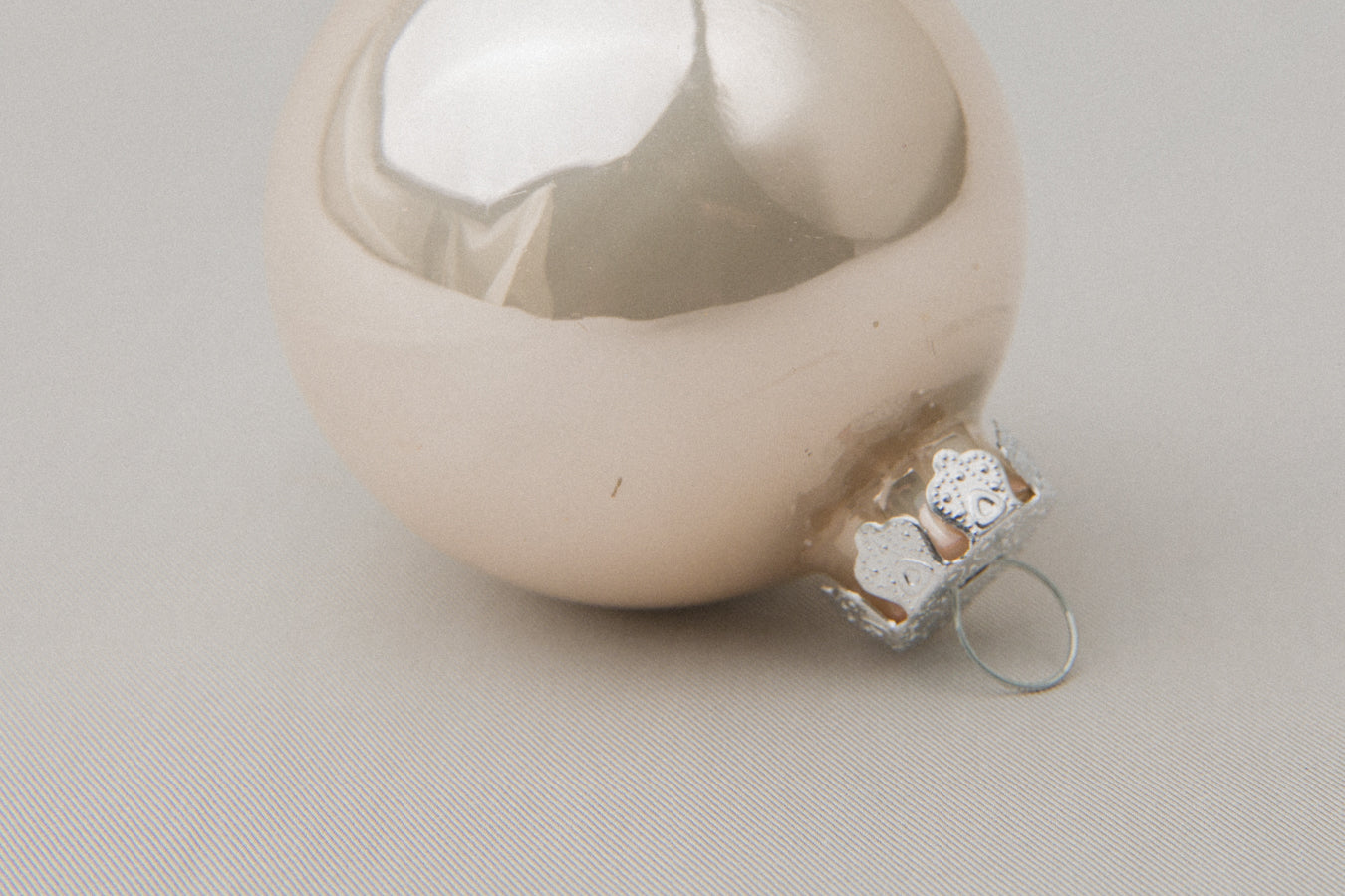 White glass ball ORNAMENT _ 1118