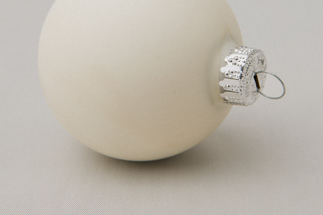 White glass ball ORNAMENT _ 1119