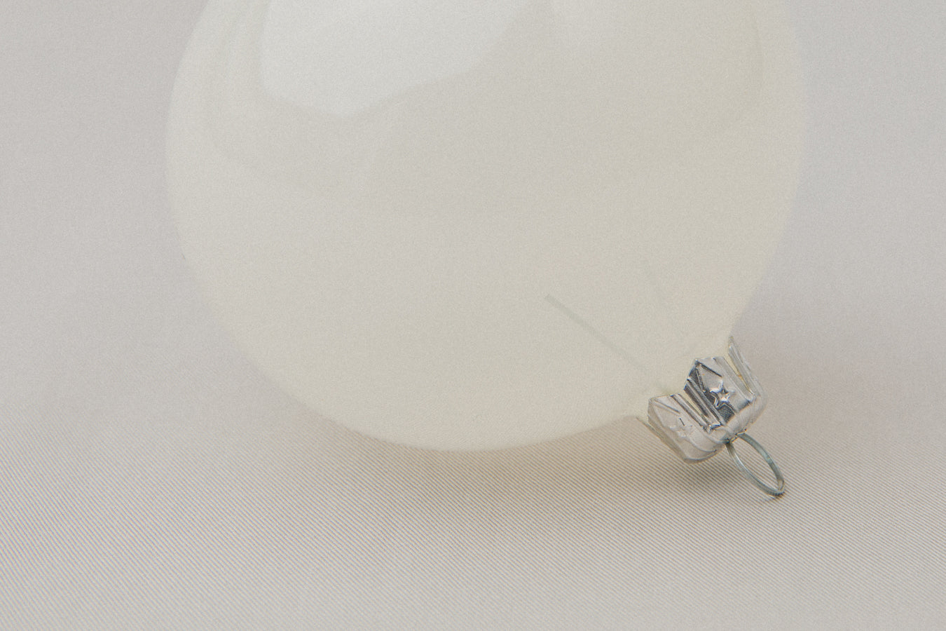 White glass ball ORNAMENT _ 1120