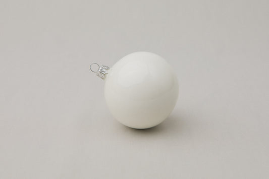 White glass ball ORNAMENT _ 1126