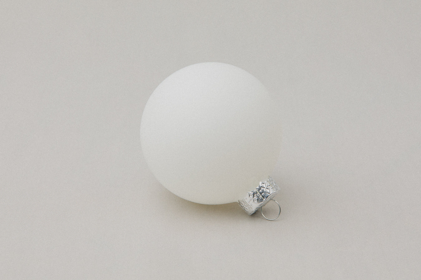 White glass ball ORNAMENT _ 1123