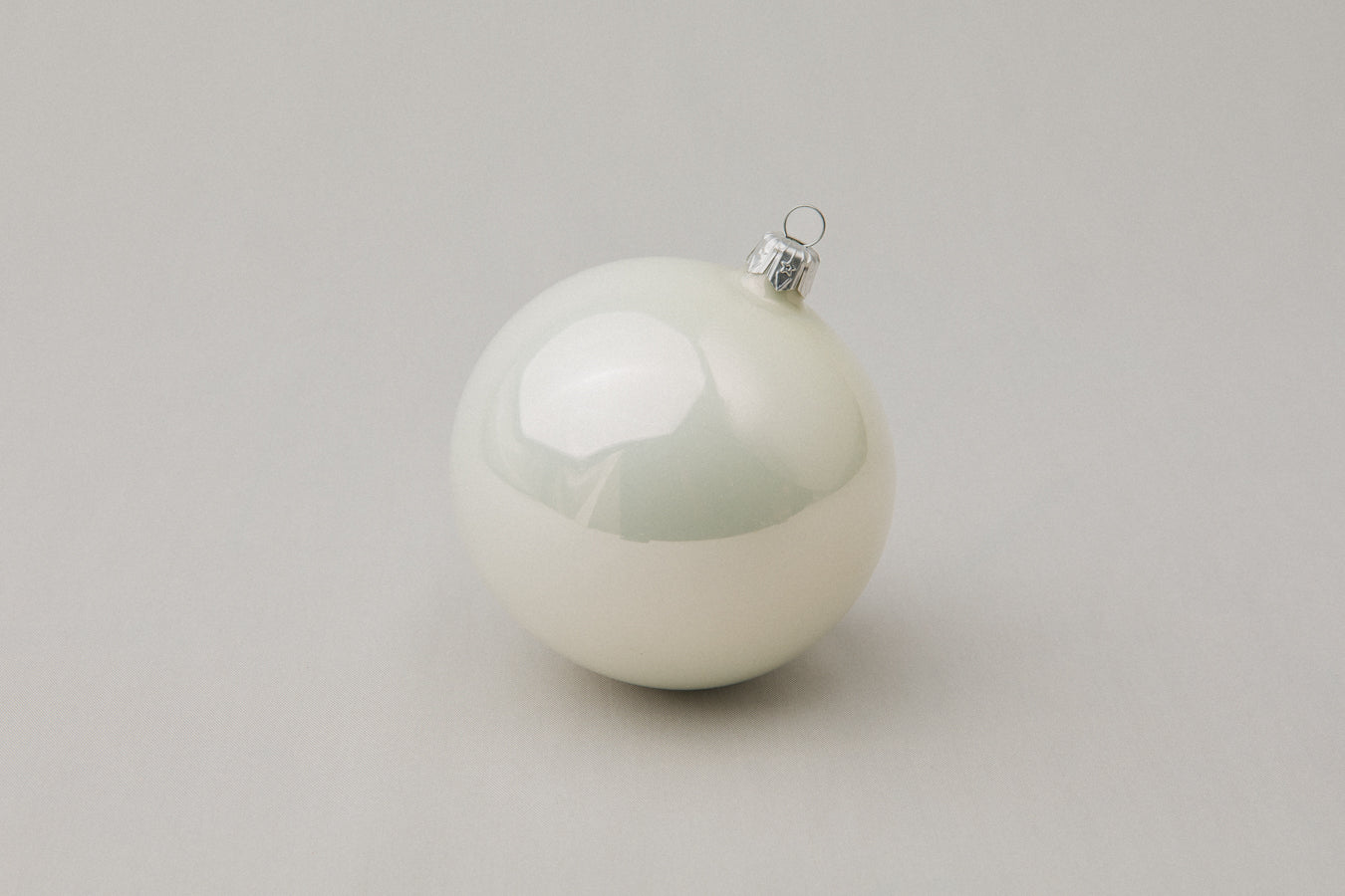 White glass ball ORNAMENT _ 1125