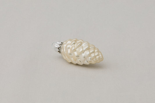 Off-white pine-cone glass ORNAMENT _ 1134
