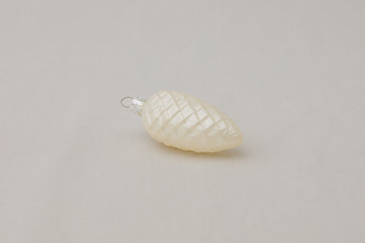 Off-white pine-cone glass ORNAMENT _ 1135