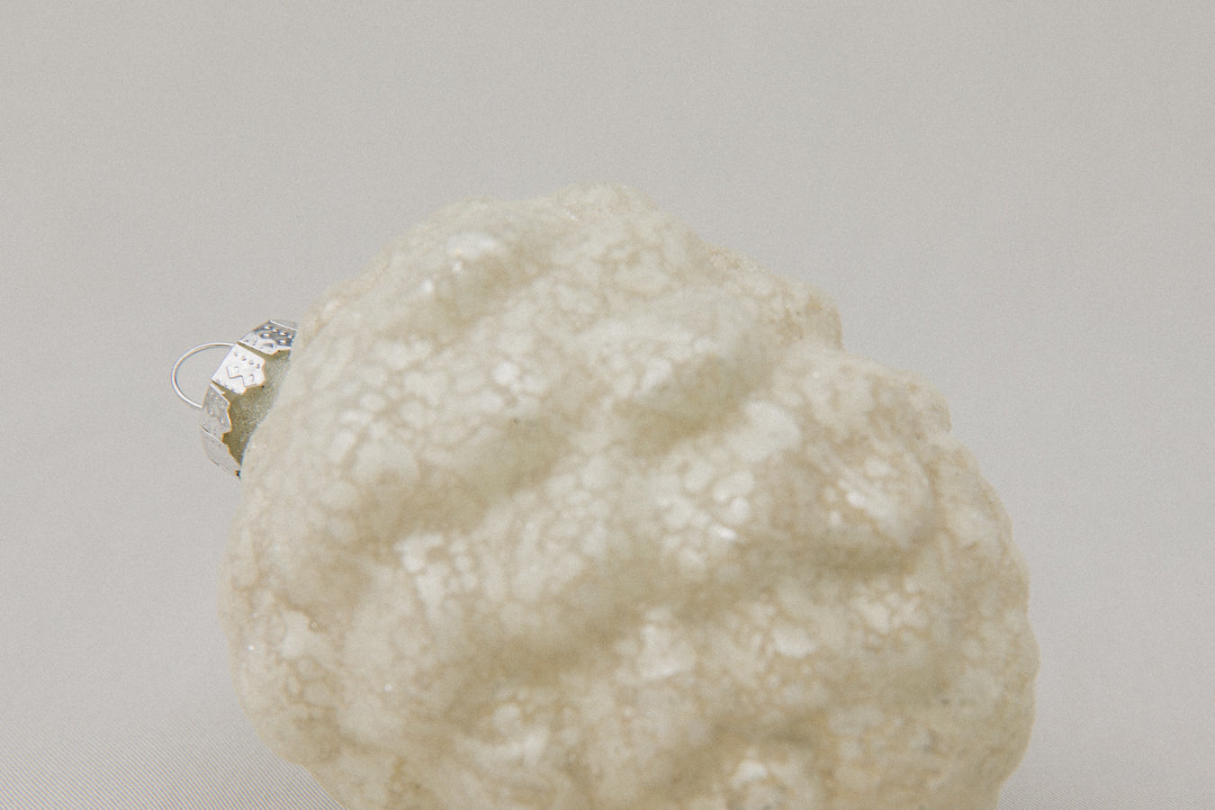 Off-white pine-cone glass ORNAMENT _ 1138