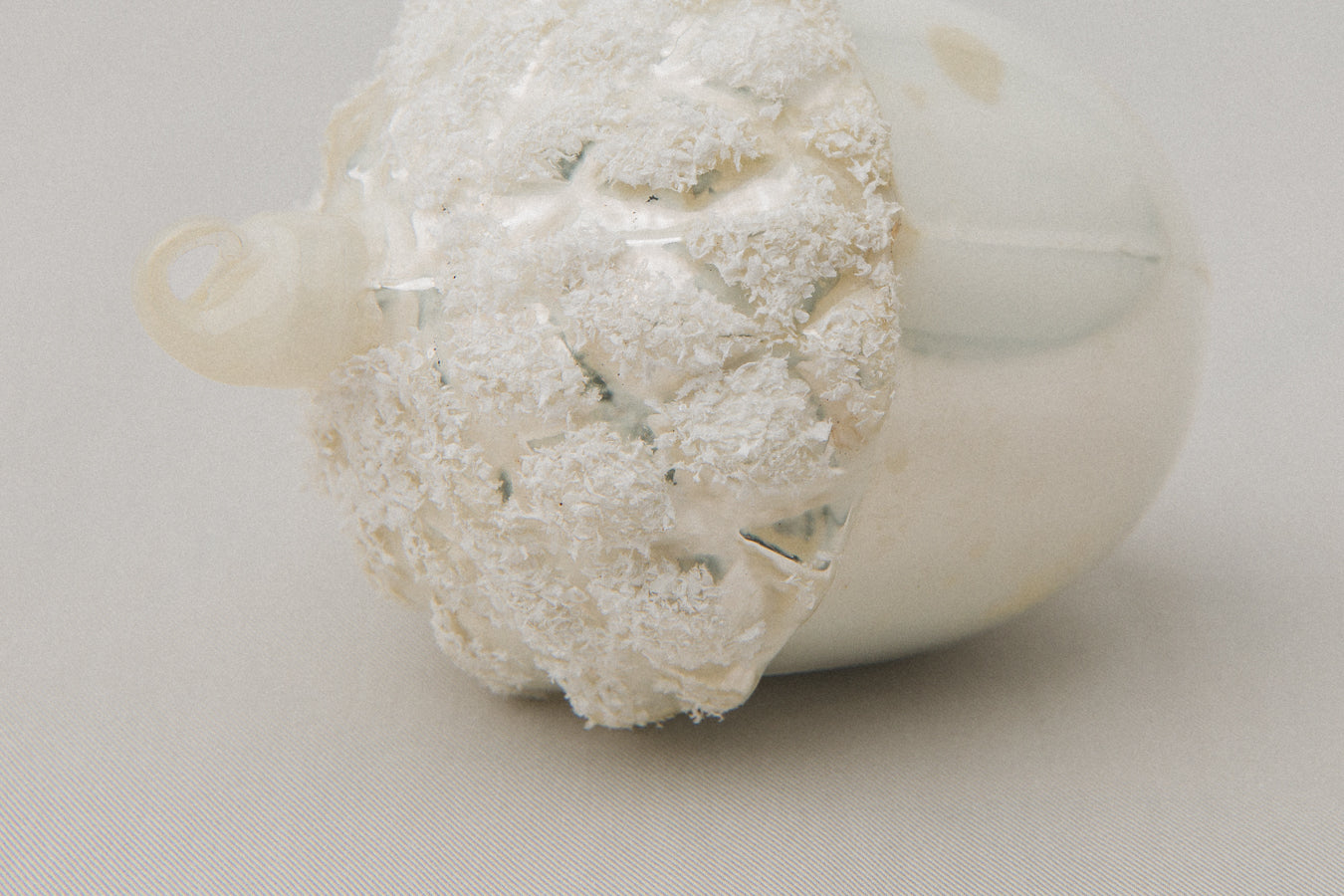 White acorn glass ORNAMENT _ 1140