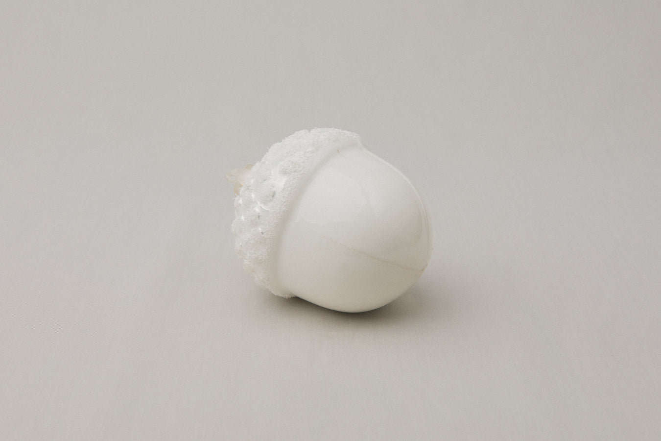 White acorn glass ORNAMENT _ 1142