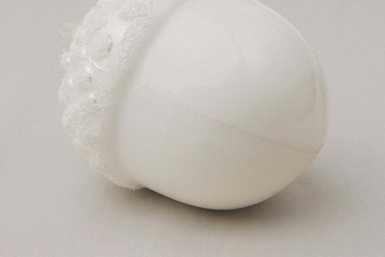 White acorn glass ORNAMENT _ 1142