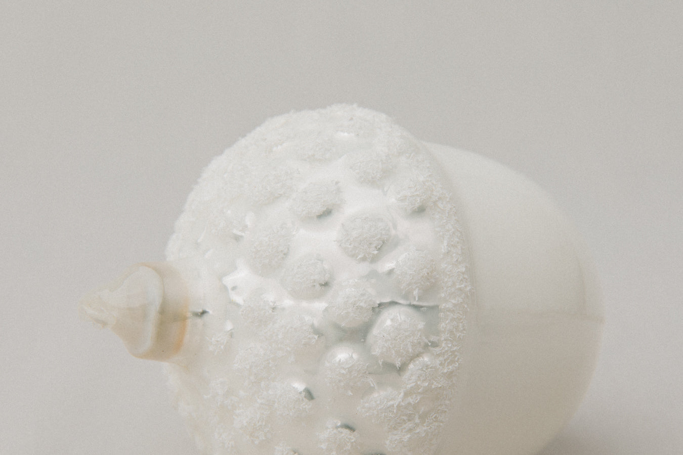 White acorn glass ORNAMENT _ 1142