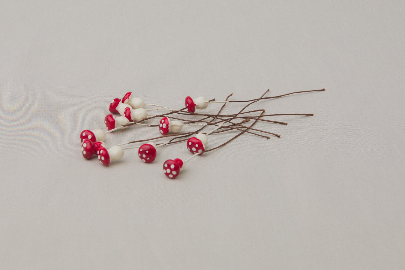 Miniature red mushroom ORNAMENTS