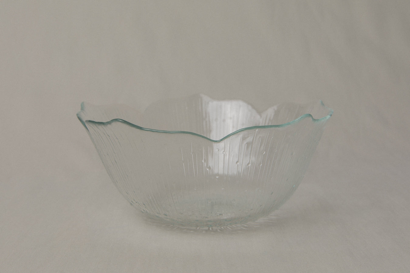 Textured glass BOWL large _ 1208