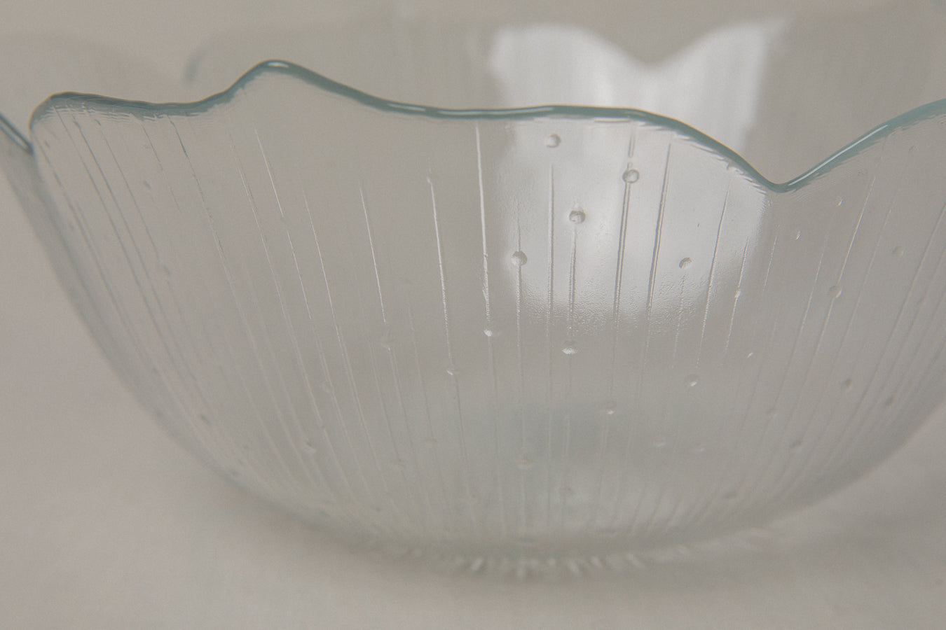 Textured glass BOWL extra large _ 1209